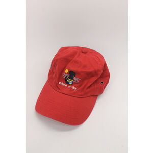 Cape May kids red cotton baseball cap dog black lab ocean